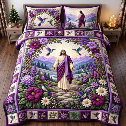 Jesus Garden 3-Piece Quilted Bedding Set GFTOMA14619