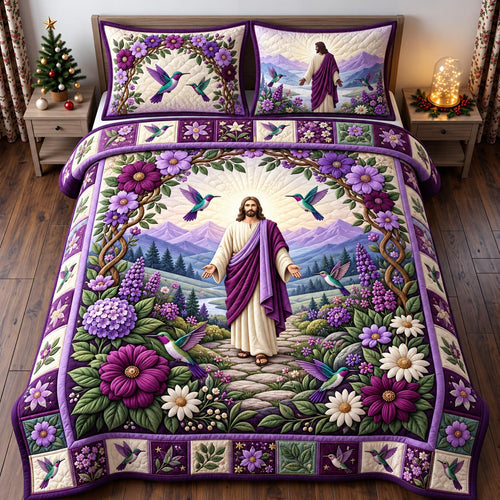 Jesus Garden 3-Piece Quilted Bedding Set GFTOMA14619
