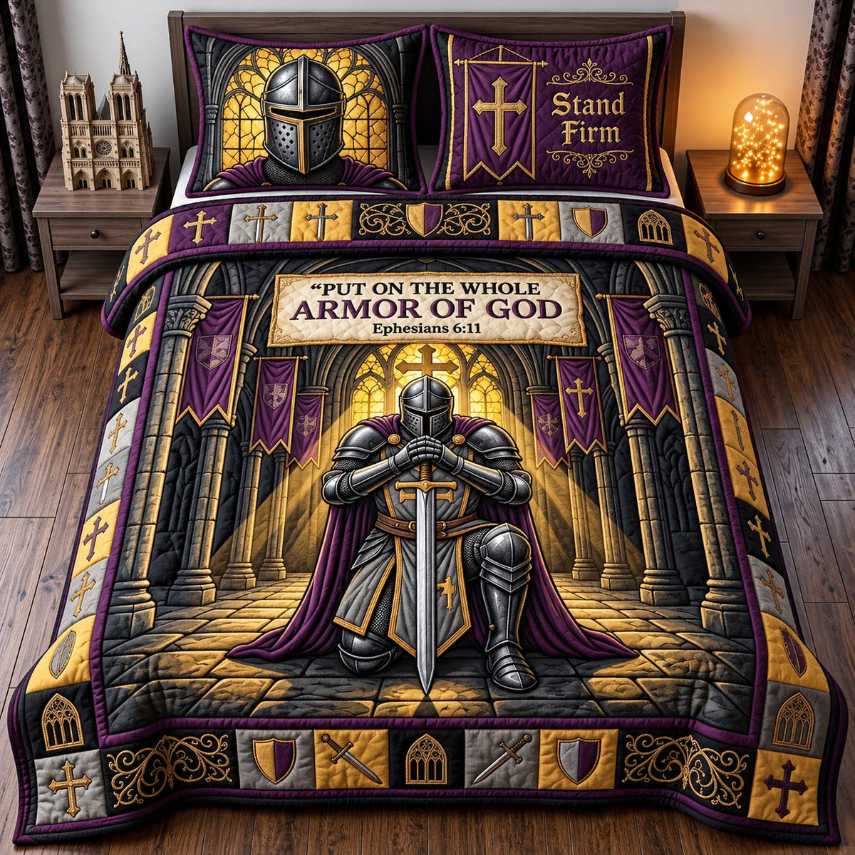 Armor Of God 3-Piece Quilted Bedding Set GFTOMA14625