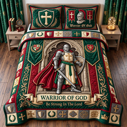 Warrior Of God 3-Piece Quilted Bedding Set GFTOMA14626