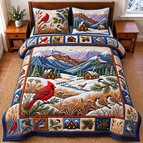 Cardinal Valley 3-Piece Quilted Bedding Set GFTOMA14666