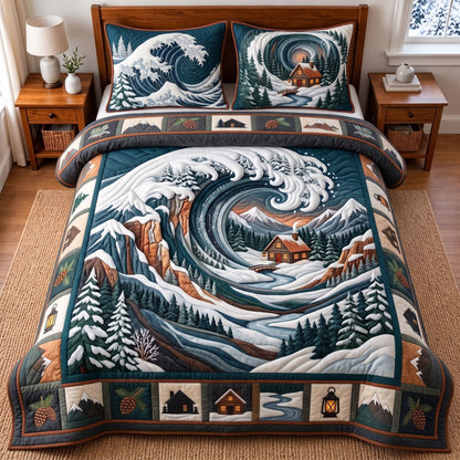 Mountain Wave 3-Piece Quilted Bedding Set GFTOMA14672