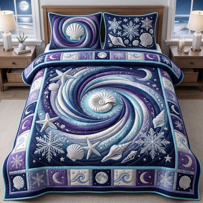Winter Ocean 3-Piece Quilted Bedding Set GFTOMA14673