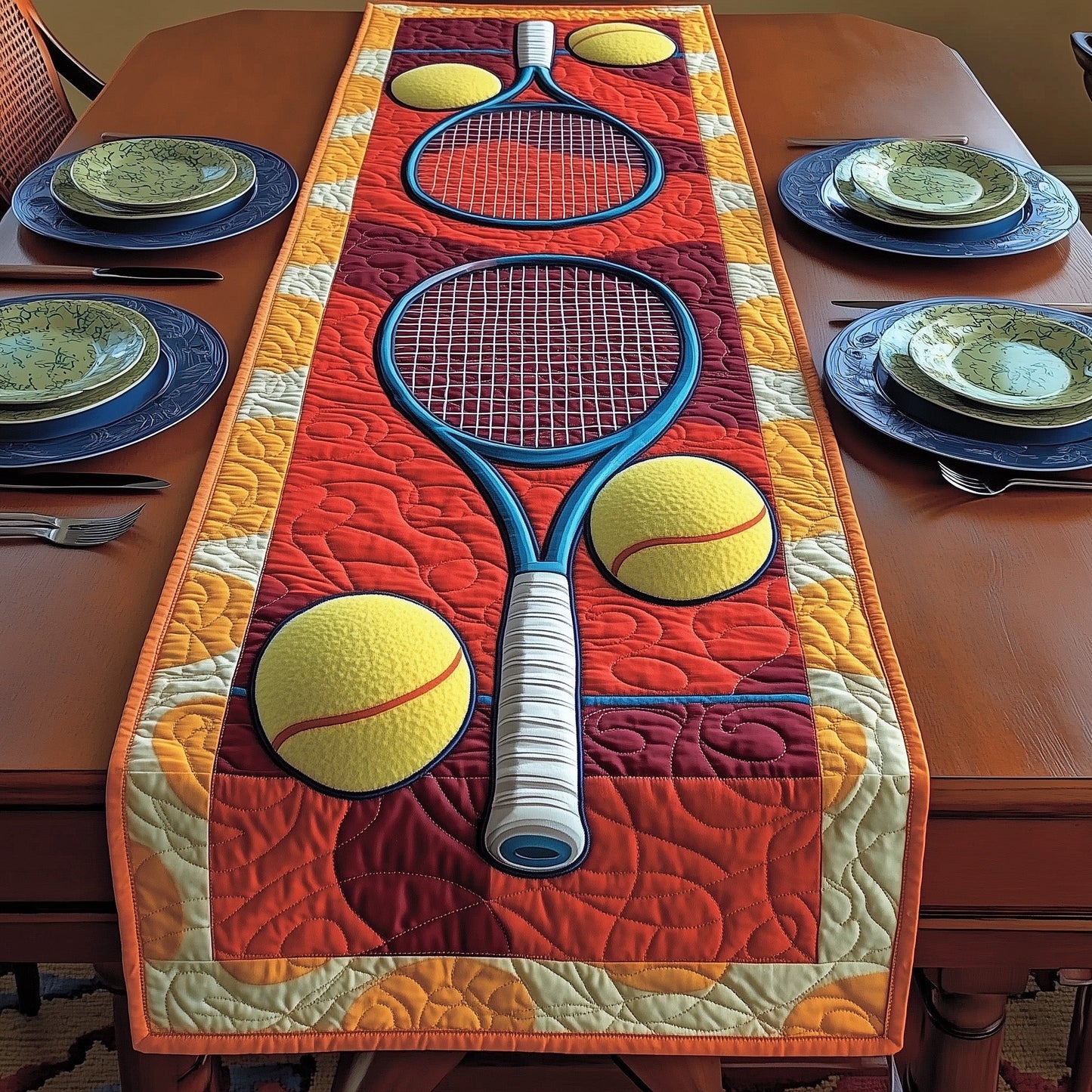 Tennis Time Quilted Table Runner GFTOMA1470