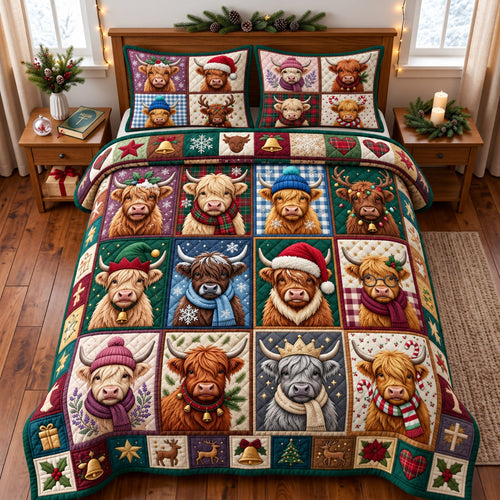 Highland Patchwork 3-Piece Quilted Bedding Set GFTOMA14742