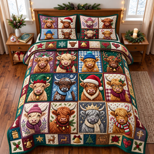 Highland Patchwork 3-Piece Quilted Bedding Set GFTOMA14742
