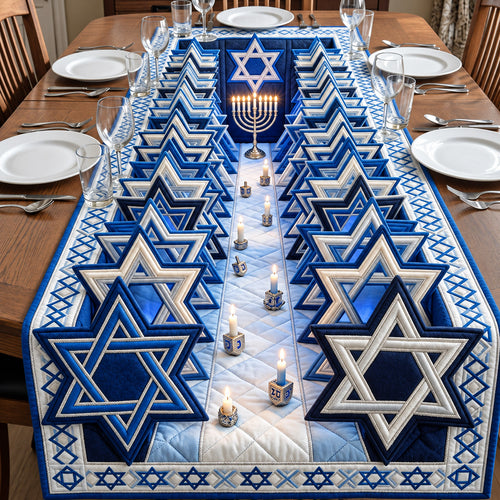 Hanukkah Menorah Quilted Table Runner GFTOMA14751