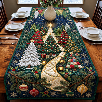 Forest Christmas Tree Quilted Table Runner GFTOMA14756