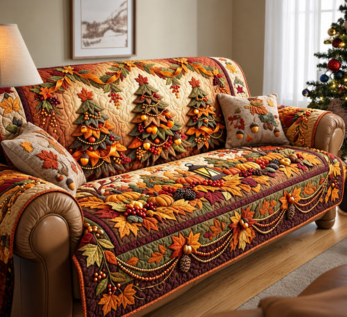 Autumn Tree Quilted Sofa Cover GFTOMA14777