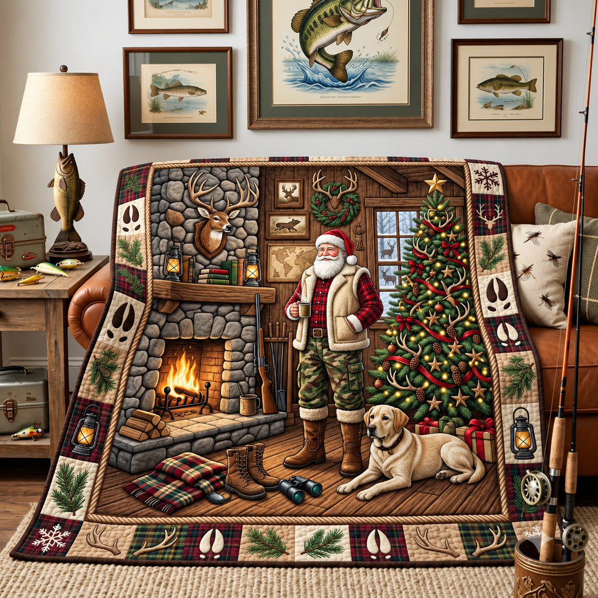 Hunting Lodge Quilted Blanket GFTOMA14815