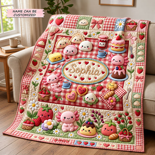 Personalized Squishy Quilted Blanket QTCUZ GFTOMA14823