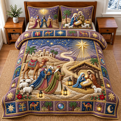 Bethlehem Journey 3-Piece Quilted Bedding Set GFTOMA14930