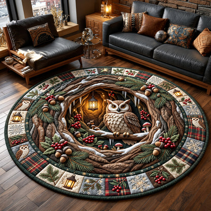 Woodland Owl Quilted Round Mat GFTOMA14939
