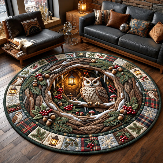 Woodland Owl Quilted Round Mat GFTOMA14939