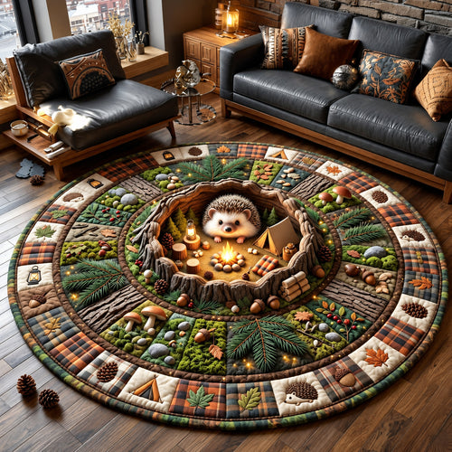 Cozy Hedgehog Quilted Round Mat GFTOMA14941