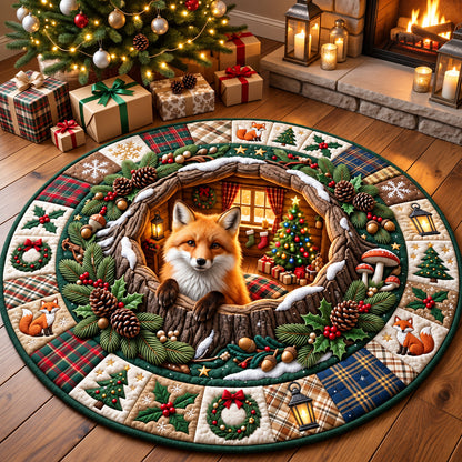 Christmas Fox Quilted Round Mat GFTOMA14942