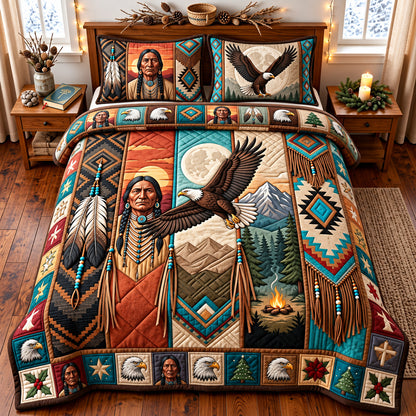 Native Eagle 3-Piece Quilted Bedding Set GFTOMA15004