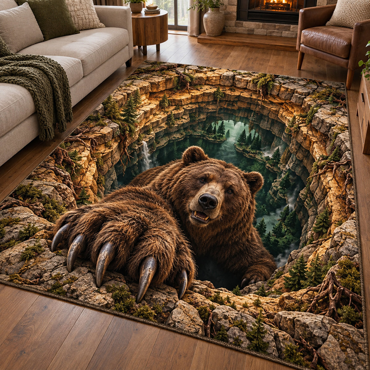 Cave Bear Area Rug GFTOMA15018