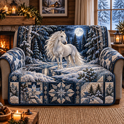 Winter Horse Quilted Sofa Cover GFTOMA15022