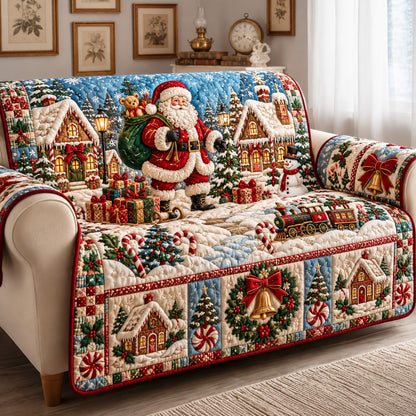 Santa Village Quilted Sofa Cover GFTOMA15124