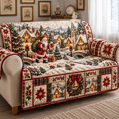 Christmas Village Quilted Sofa Cover GFTOMA15125