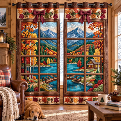 Autumn Mountain Quilted Curtains GFTOMA15160