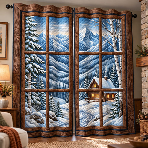 Winter Cabin Quilted Curtains GFTOMA15161