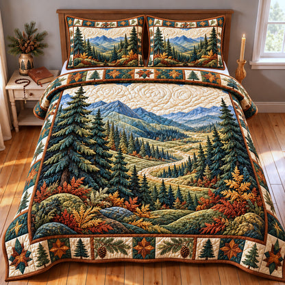 Autumn Mountain 3-Piece Quilted Bedding Set GFTOMA15194