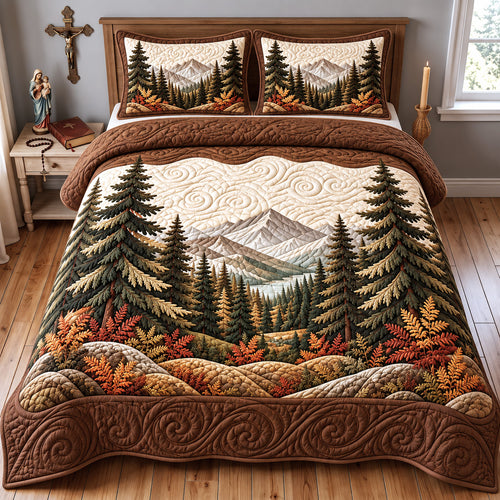 Rustic Mountain 3-Piece Quilted Bedding Set GFTOMA15195