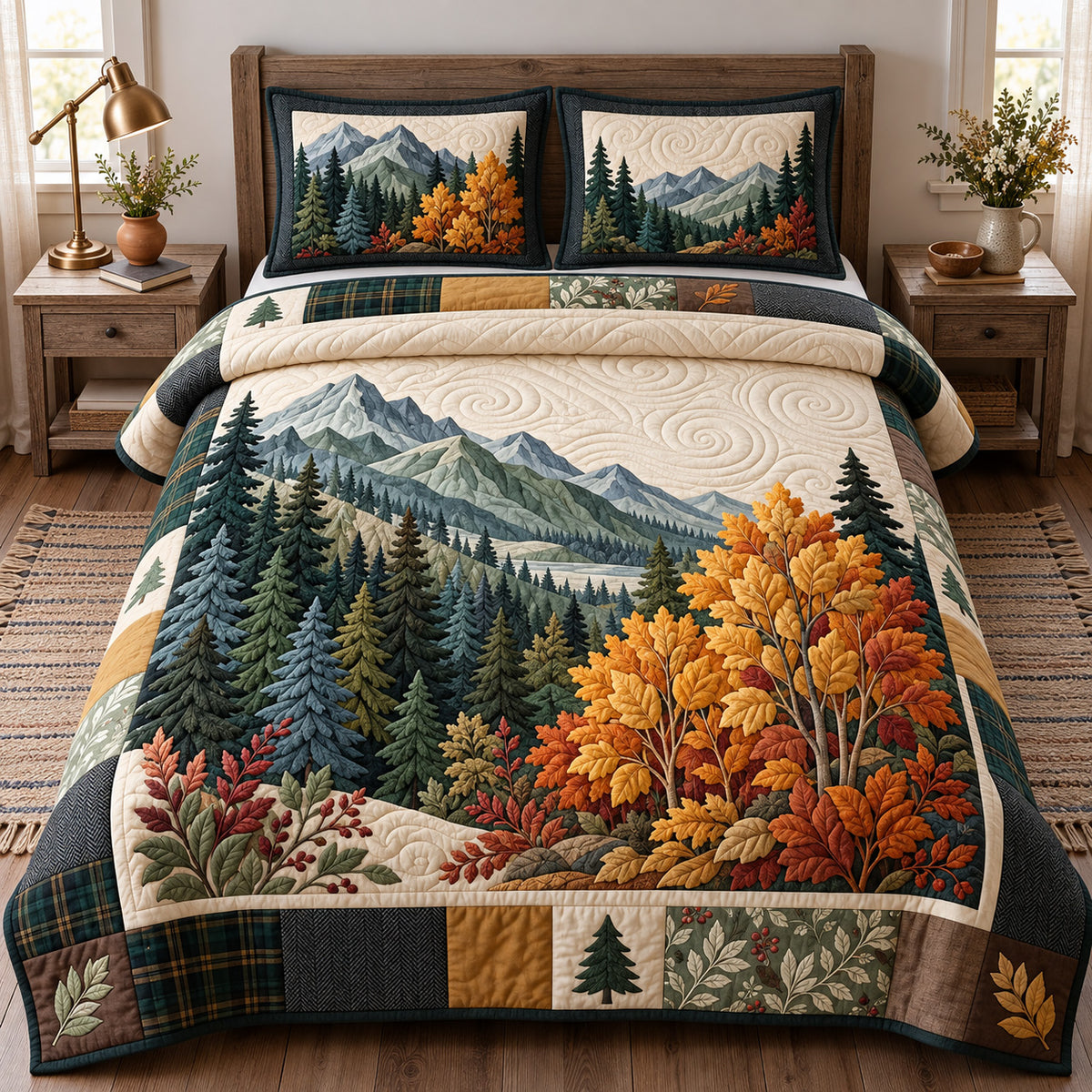 Fall Mountain 3-Piece Quilted Bedding Set GFTOMA15196