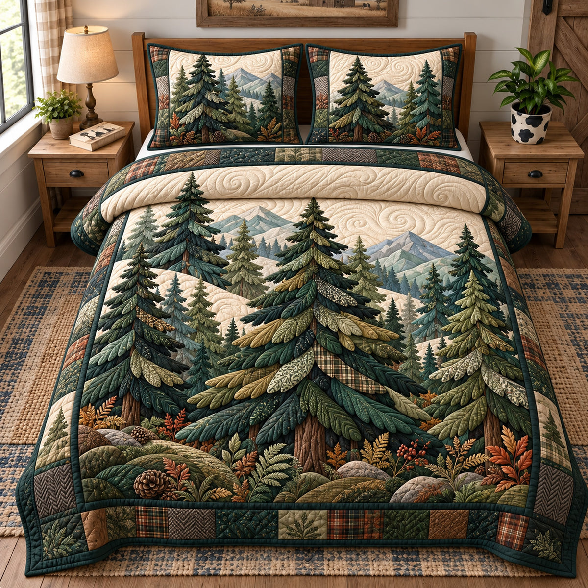 Evergreen Mountain 3-Piece Quilted Bedding Set GFTOMA15197