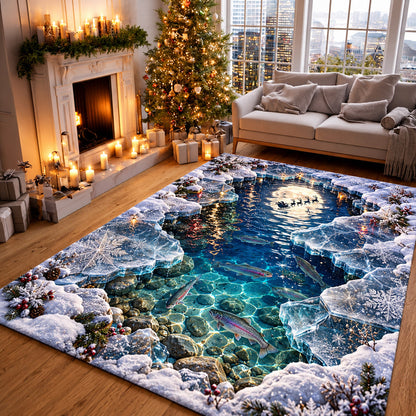 Winter Crystal Lake Area Rug GFTOMA15222