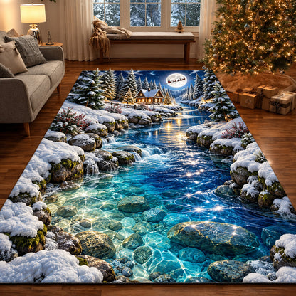 Snowy Mountain River Area Rug GFTOMA15224