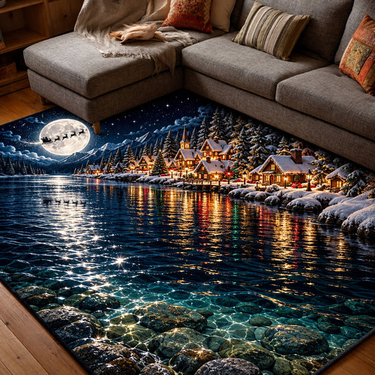 Moonlit Village Lake Area Rug GFTOMA15225