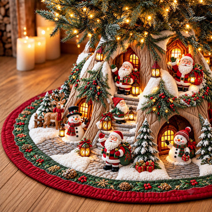 Winter Village Quilted Tree Skirt GFTOMA15246