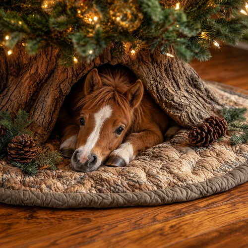 Horse Den Quilted Tree Skirt GFTOMA15254
