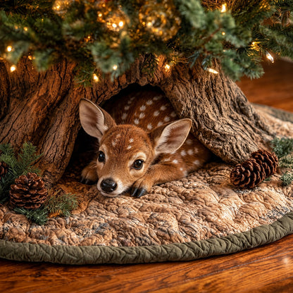 Deer Den Quilted Tree Skirt GFTOMA15255