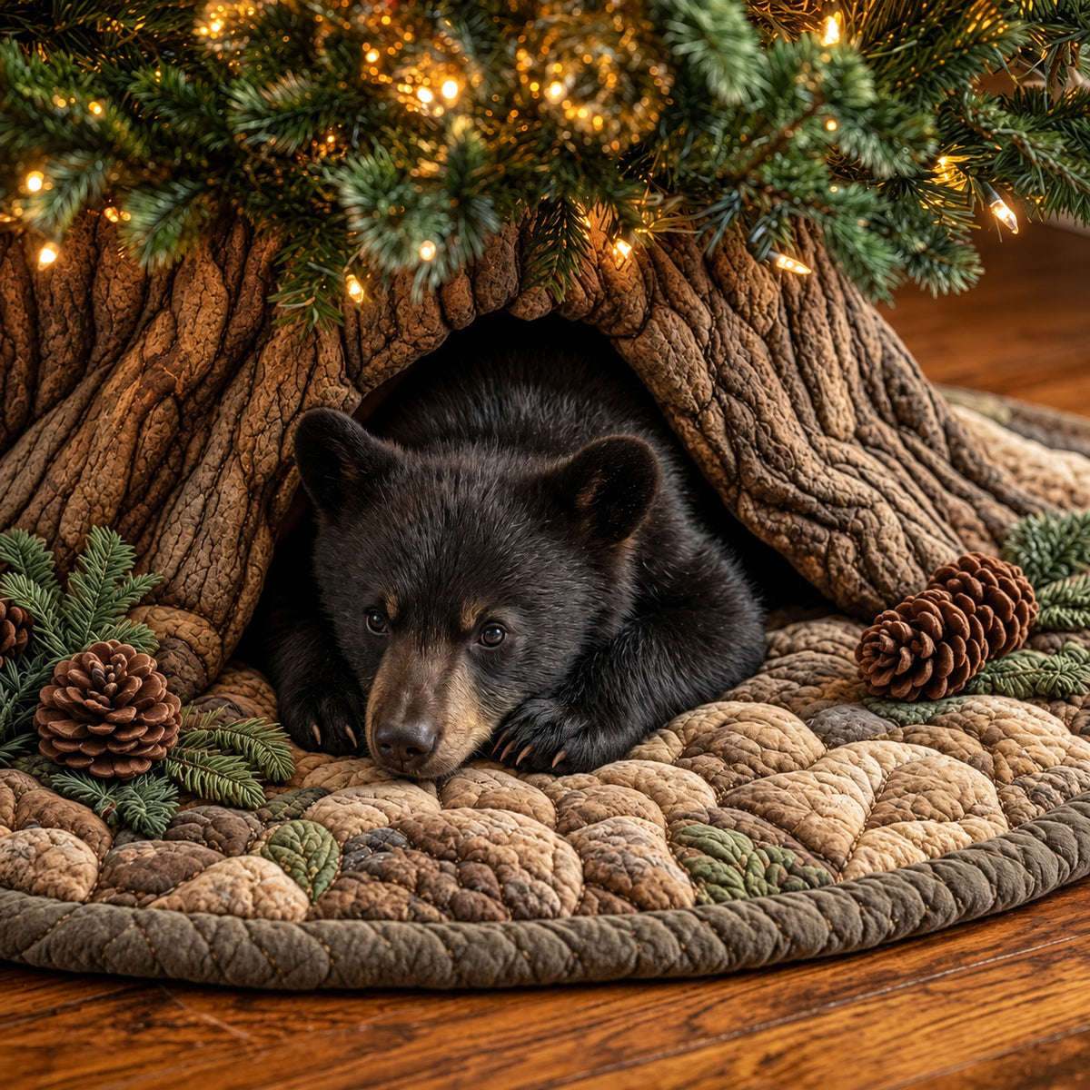 Bear Den Quilted Tree Skirt GFTOMA15261