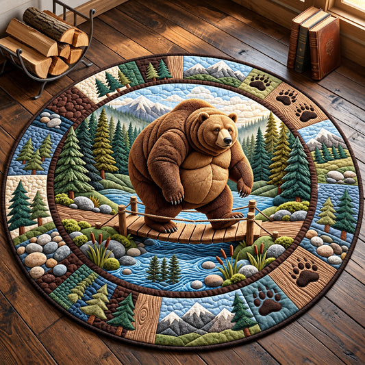 Forest Bear Quilted Round Mat GFTOMA15307