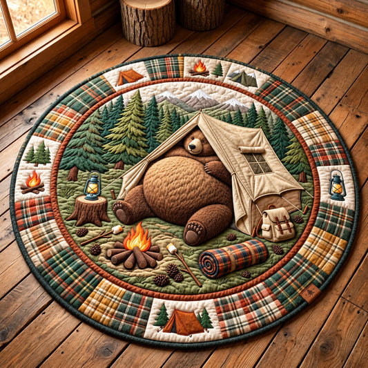 Bear Cabin Quilted Round Mat GFTOMA15308