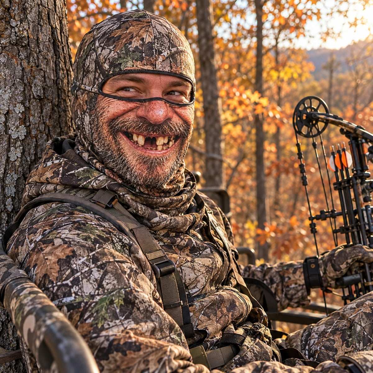 Camo Hunting Funny Face Mask GFTOMA15348