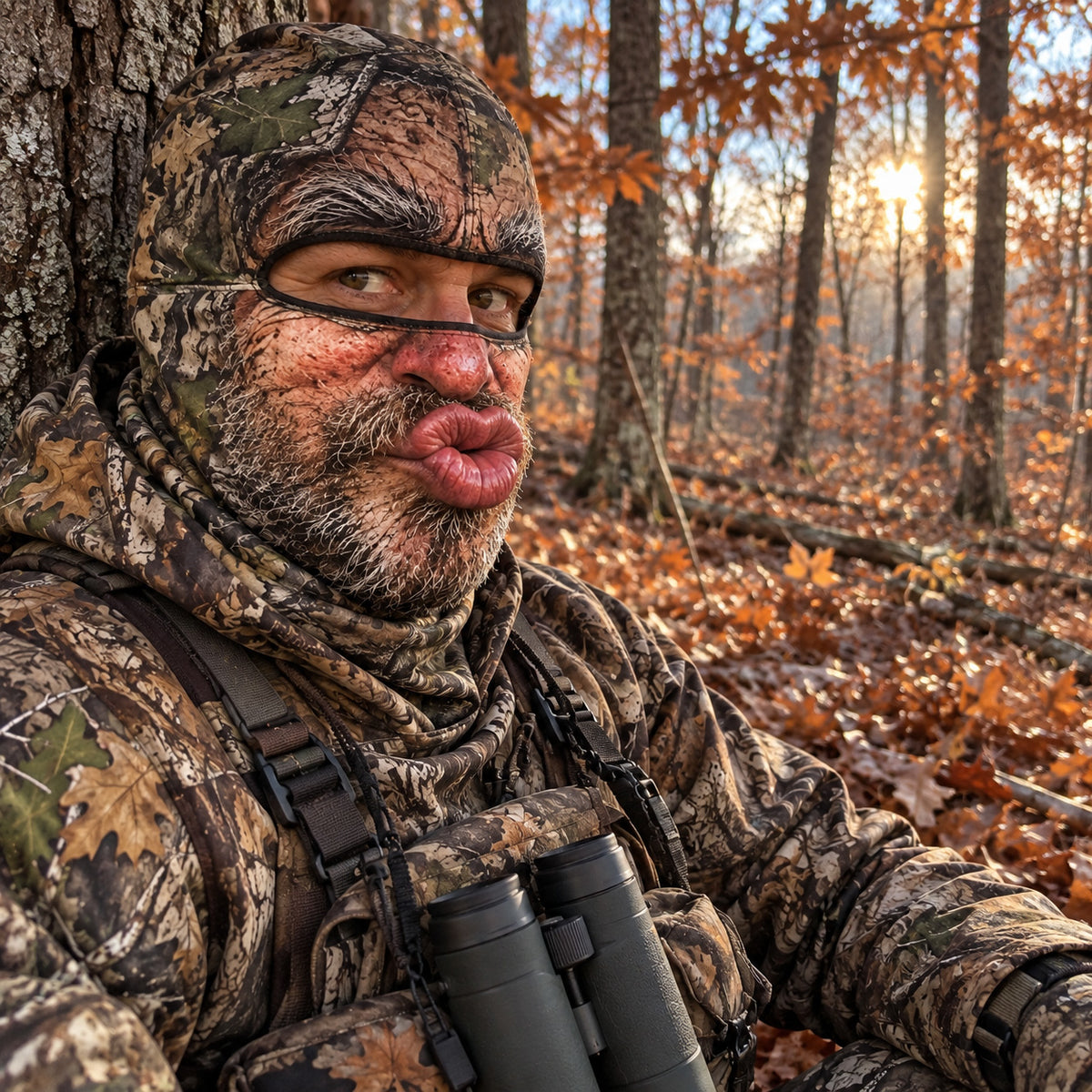 Camo Hunting Funny Face Mask GFTOMA15348