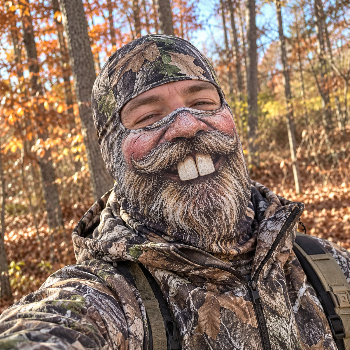 Camo Hunting Funny Face Mask GFTOMA15348
