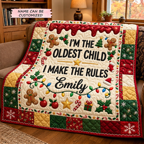 Christmas Sibling Quilted Blanket QTCUZ GFTOMA15361