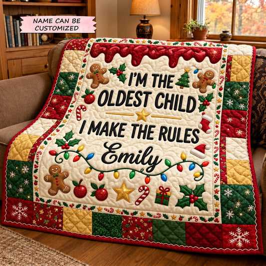 Christmas Sibling Quilted Blanket QTCUZ GFTOMA15361