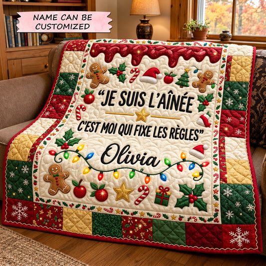 Christmas Sibling Quilted Blanket QTCUZ GFTOMA15363