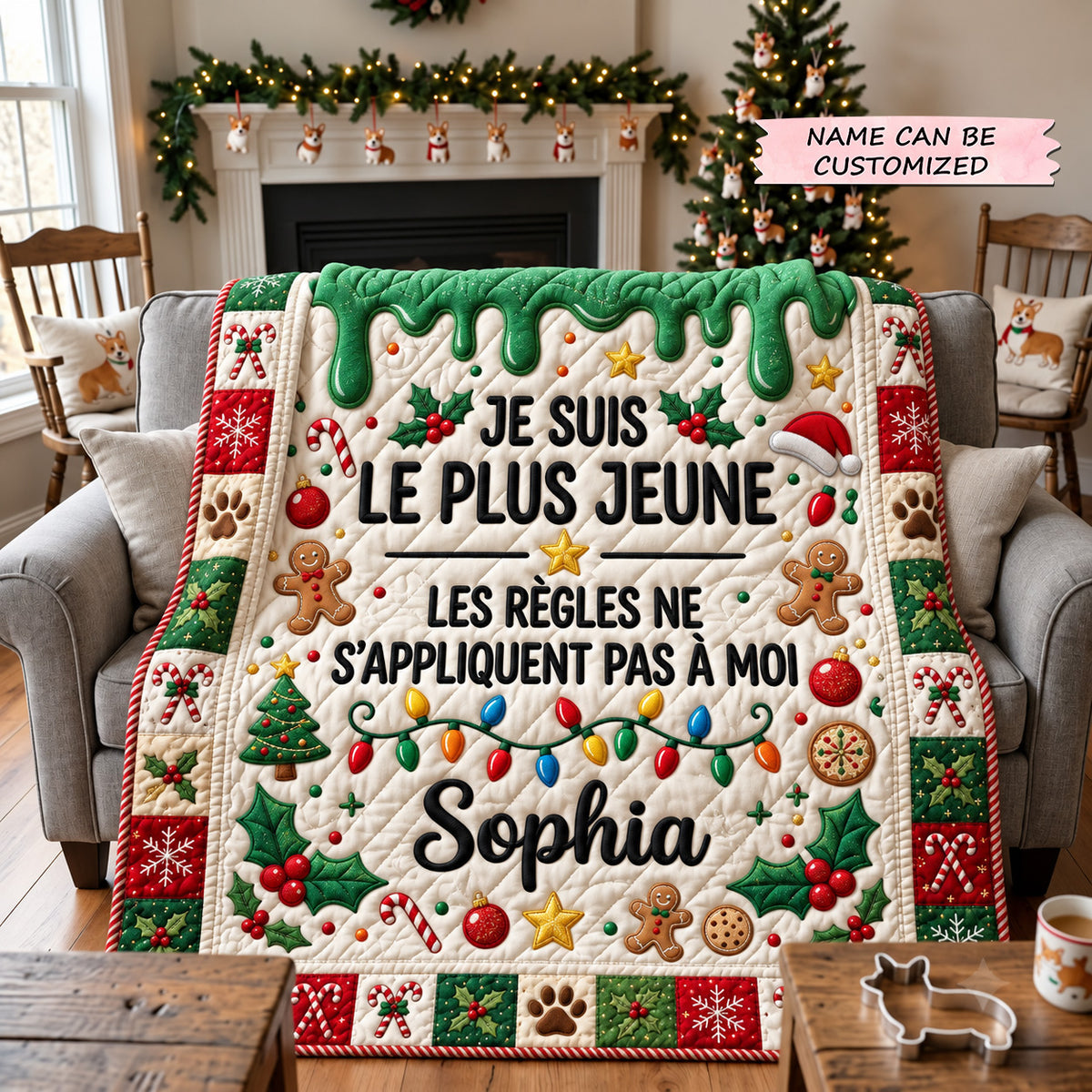 Christmas Sibling Quilted Blanket QTCUZ GFTOMA15364
