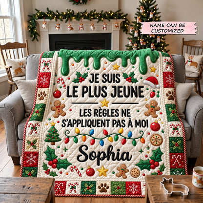 Christmas Sibling Quilted Blanket QTCUZ GFTOMA15364