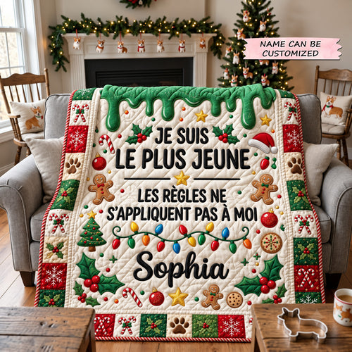 Christmas Sibling Quilted Blanket QTCUZ GFTOMA15364