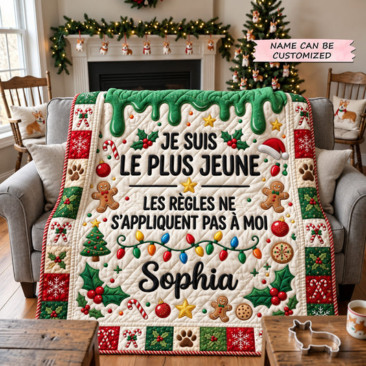 Christmas Sibling Quilted Blanket QTCUZ GFTOMA15364